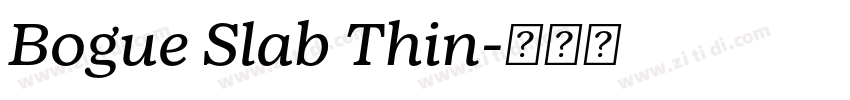 Bogue Slab Thin字体转换 Bogue Slab Thin字体转换